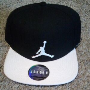 Jordan Black and White Snapback Hat